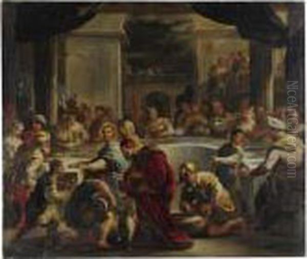 Le Nozze Di Cana Oil Painting by Luca Giordano