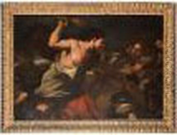 Sansone Contro I Filistei Oil Painting by Luca Giordano