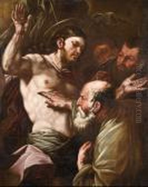 L'incredulite De Saint Thomas Oil Painting by Luca Giordano