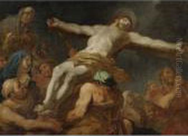 The Crucifixion Oil Painting by Luca Giordano