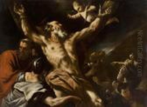 Martirio Di Sant' Andrea Oil Painting by Luca Giordano