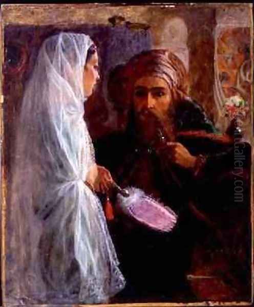 The Hookah Smoker Oil Painting by William James Muller