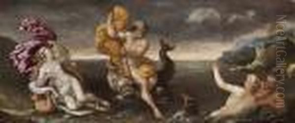 Neptune Et Amphitrite Oil Painting by Luca Giordano