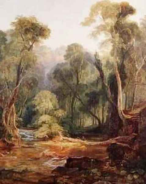 Coombe Glen near Bristol 1831 Oil Painting by William James Muller