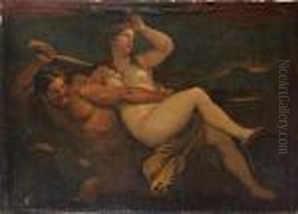 L'enlevement De Dejanire Oil Painting by Luca Giordano