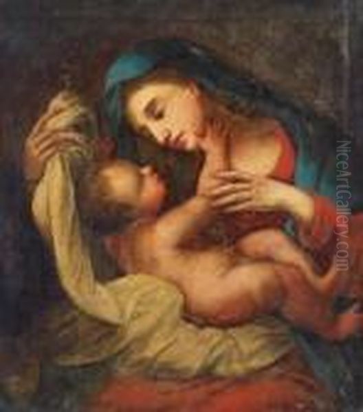 La Madonna Con Il Bambino Oil Painting by Luca Giordano