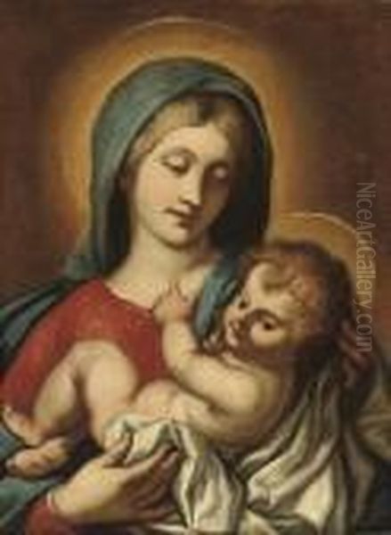 The Madonna And Child Oil Painting by Luca Giordano