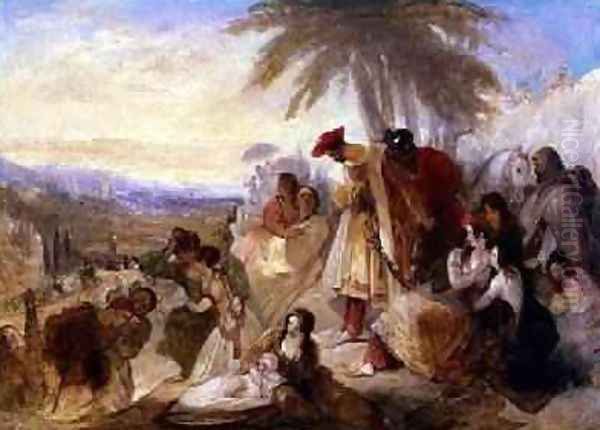 Byron Laments Oil Painting by William James Muller