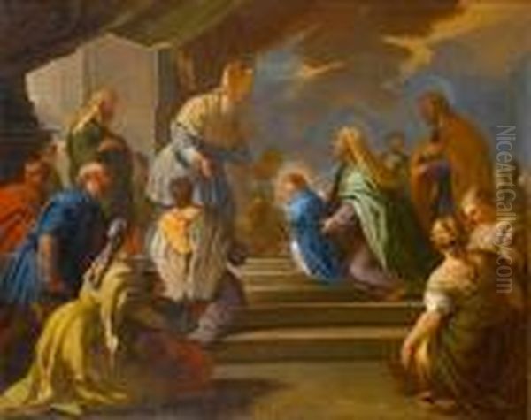 The Presentation In The Temple Oil Painting by Luca Giordano