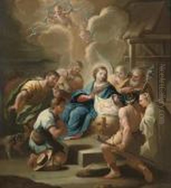 The Adoration Of The Shepherds Oil Painting by Luca Giordano