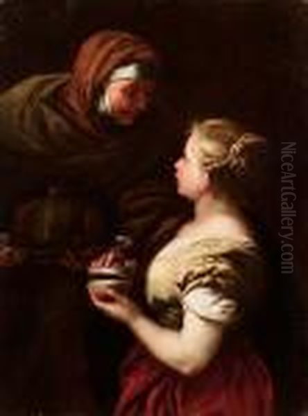 Salome Riceve La Testa Del Battista Oil Painting by Luca Giordano