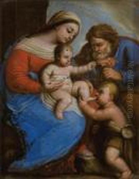 La Sacra Famiglia Oil Painting by Luca Giordano