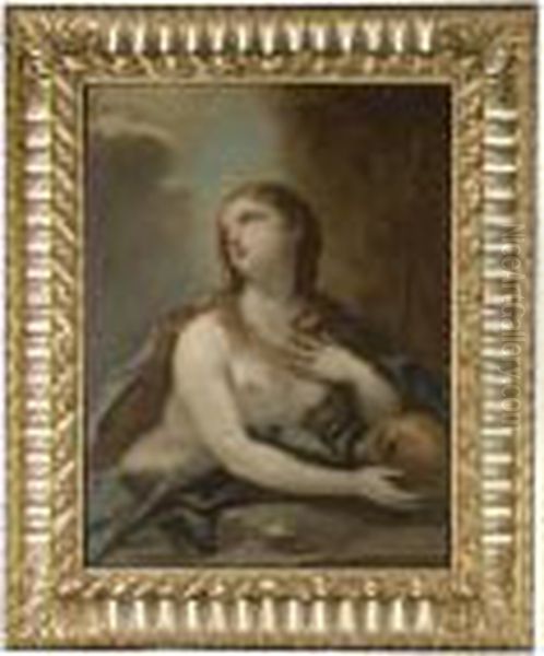 The Penitent Mary Magdalene Oil Painting by Luca Giordano