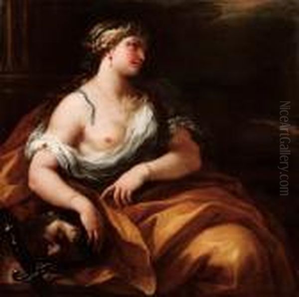 Giuditta Con La Testa Di Oloferne Oil Painting by Luca Giordano