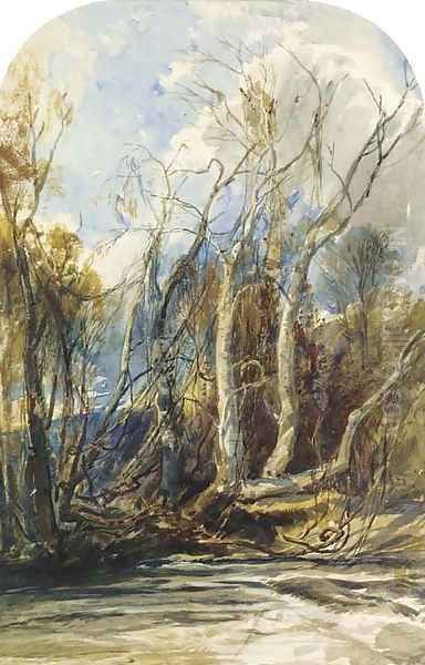 Vines on the bank of a river near Masry, Asia Minor Oil Painting by William James Muller