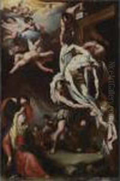 Descent From The Cross Oil Painting by Luca Giordano