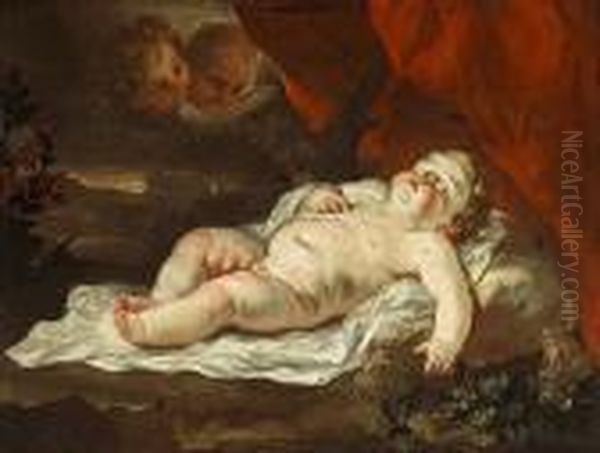 The Sleeping Christ Child Oil Painting by Luca Giordano