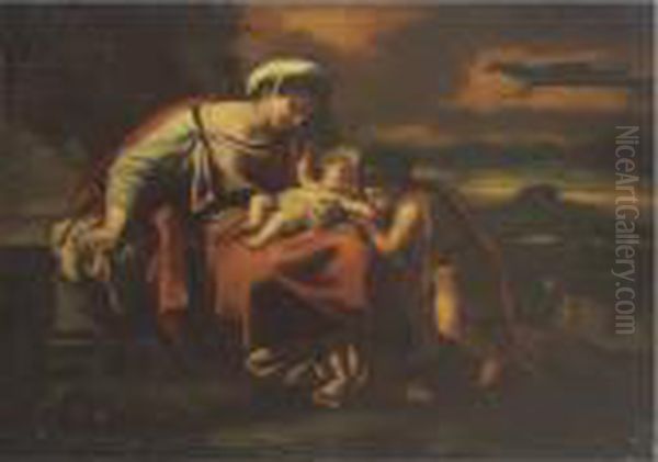 Property From A Private Collection, New York
 

 
 
 

 
 Madonna And Child With St. John The Baptist Oil Painting by Luca Giordano