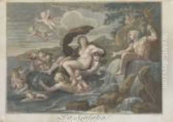 La Galatea Par Benedetto Eredi Oil Painting by Luca Giordano