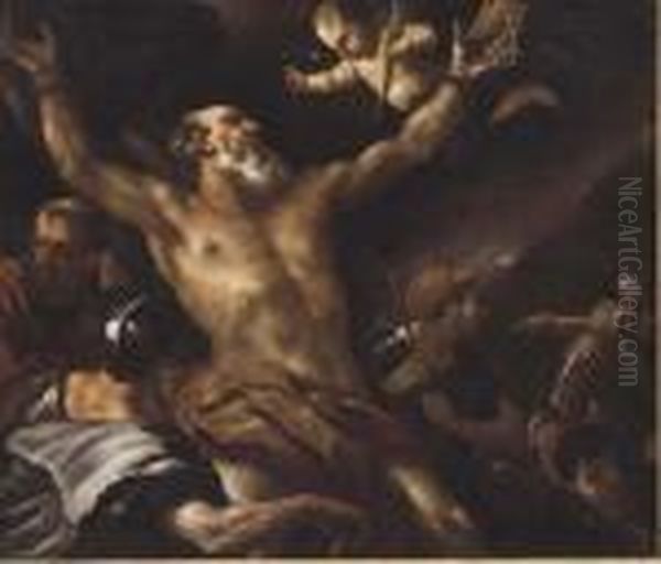 Martirio Di Sant'andrea Oil Painting by Luca Giordano