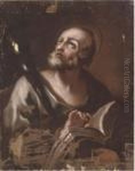 Saint Jerome In His Study Oil Painting by Luca Giordano