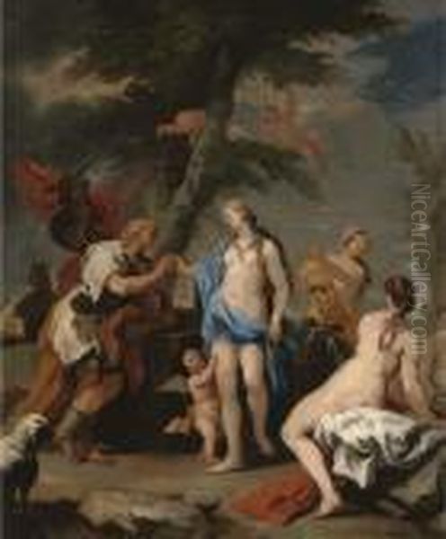 The Judgement Of Paris Oil Painting by Luca Giordano