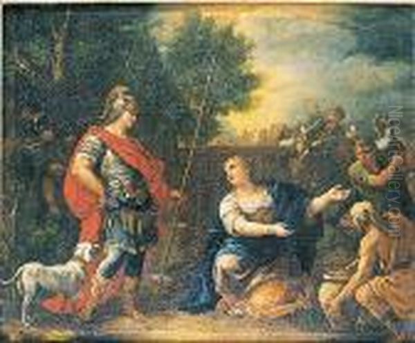 David Y Abigail Oil Painting by Luca Giordano