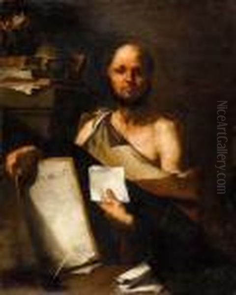 Philosoph Oil Painting by Luca Giordano