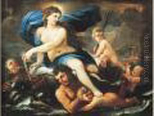 Le Triomphe De Tethis Oil Painting by Luca Giordano