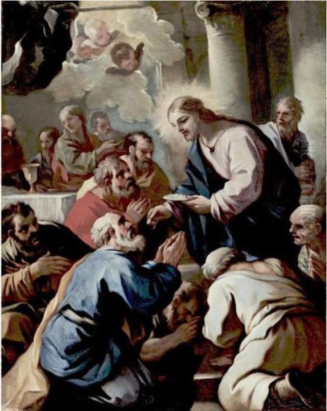 The Communion Of The Apostles Oil Painting by Luca Giordano