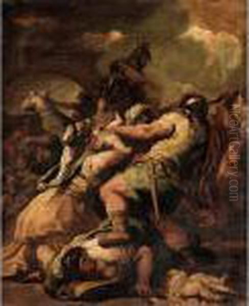 The Massacre Of The Innocents Oil Painting by Luca Giordano