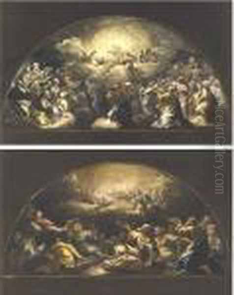 A Scene From The Apocalypse: The Adoration Of The Lamb Oil Painting by Luca Giordano