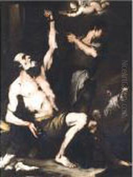 The Martyrdom Of St Bartholomew Oil Painting by Luca Giordano