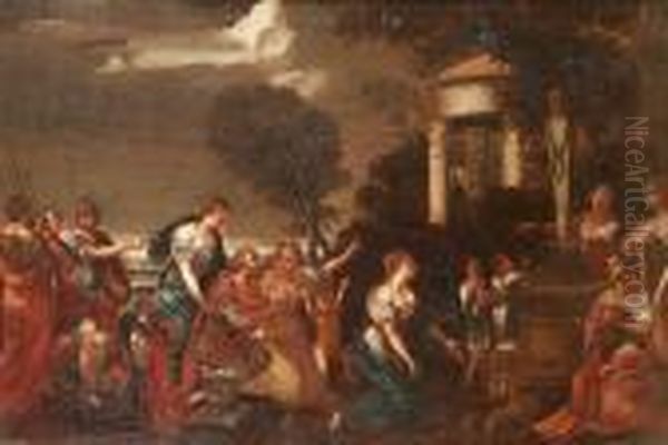 The Idolatry Of Solomon Oil Painting by Luca Giordano