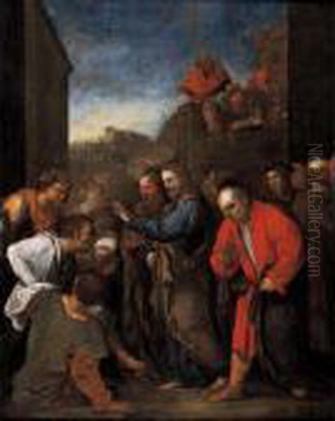 Resurrezione Di Lazzaro Oil Painting by Luca Giordano