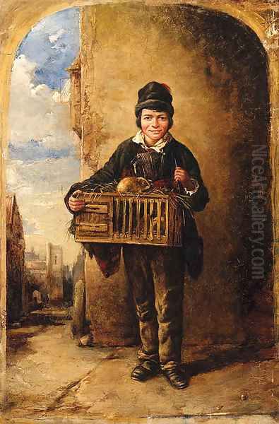 The Street Seller Oil Painting by William James Muller