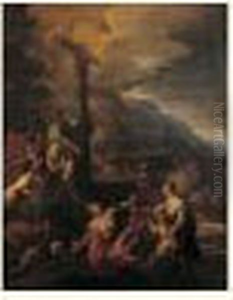 Moise Et Le Serpent D'airain Oil Painting by Luca Giordano