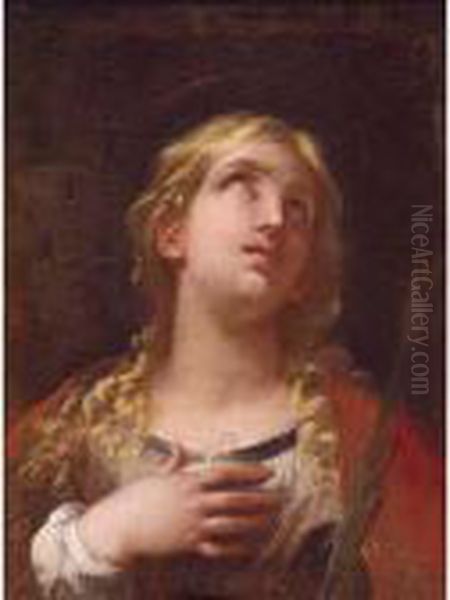 Saint Barbara Oil Painting by Luca Giordano