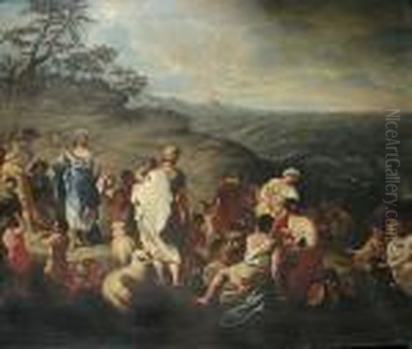 Gli Ebrei
Ringraziano Dopo Il Passaggio Del Mar Rosso Oil Painting by Luca Giordano