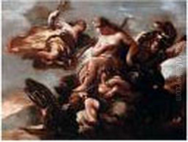 A Personification Of America Oil Painting by Luca Giordano