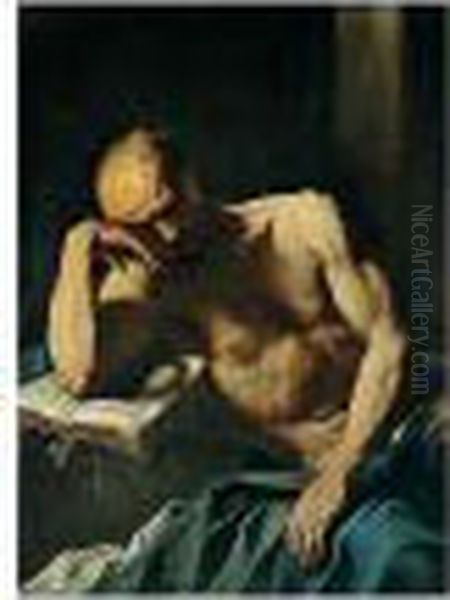 A Philosopher, Probably Seneca Oil Painting by Luca Giordano