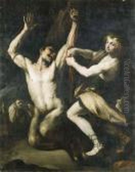 Apollo E Marsia Oil Painting by Luca Giordano