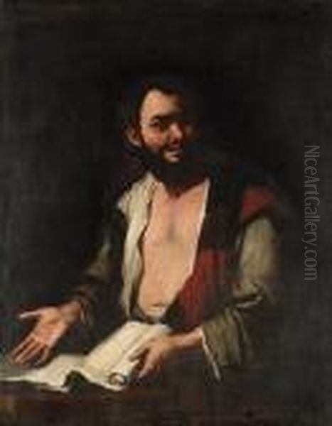 Democritus Oil Painting by Luca Giordano