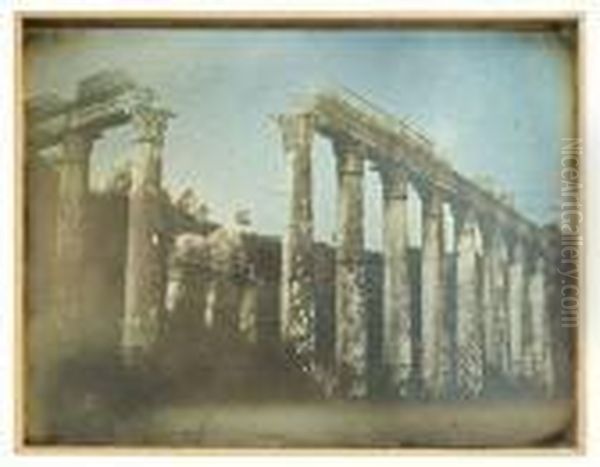 Euromus Temple Antique Oil Painting by Joseph Philibert Girault De Prangey