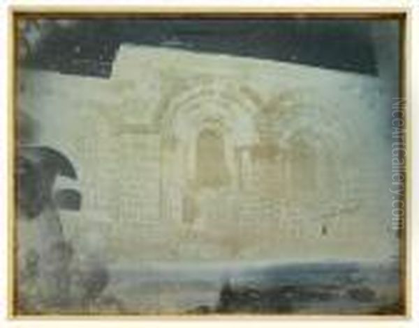 Jerusalem. Eglise Du Saint Sepulcre Porte, Sud Partie Superieure, Oil Painting by Joseph Philibert Girault De Prangey