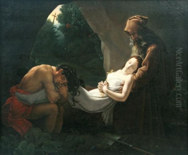 Les Funerailles D'atala Oil Painting by Anne-Louis Girodet de Roucy-Triosson