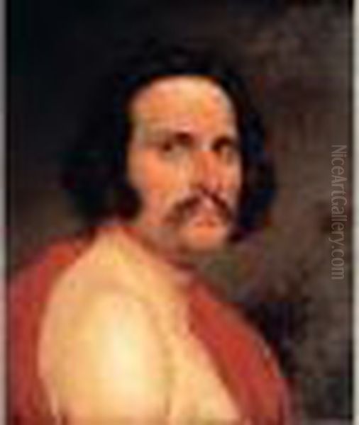 Portait D'homme A La Tunique Rouge Oil Painting by Anne-Louis Girodet de Roucy-Triosson