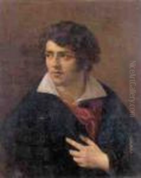 Portrait Of A Young Man Oil Painting by Anne-Louis Girodet de Roucy-Triosson