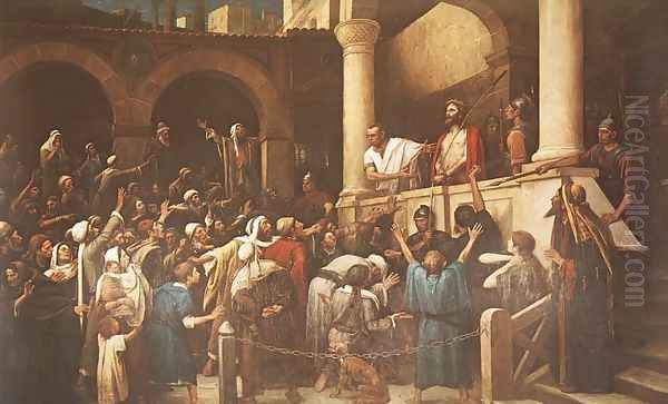 Ecce Homo 1895-96 Oil Painting by Mihaly Munkacsy