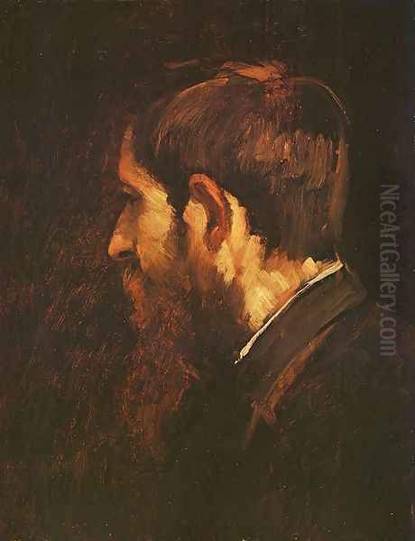 Portrait of Laszlo Paal 1877 Oil Painting by Mihaly Munkacsy